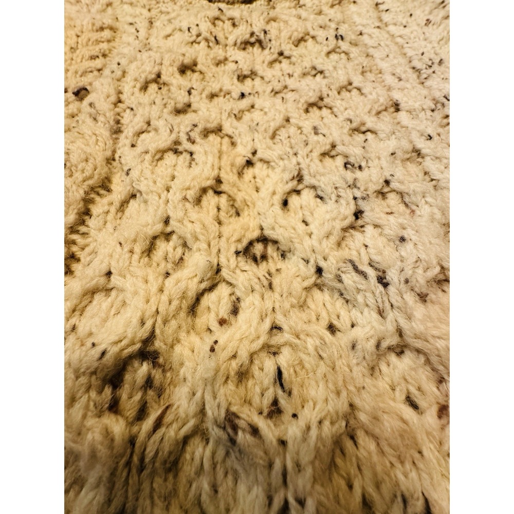 Aran Country Kids Isles Sheep Knitwear 100% Merino Wool Cream XL - Picture 8 of 10